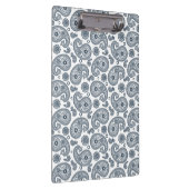Porte-bloc Motif en cachemire bleu foncé indien sur blanc (Swatch)