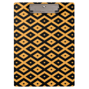 Porte-bloc Motif en diamant jaune et noir