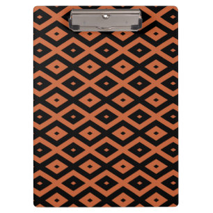 Porte-bloc Motif en diamant orange et noir