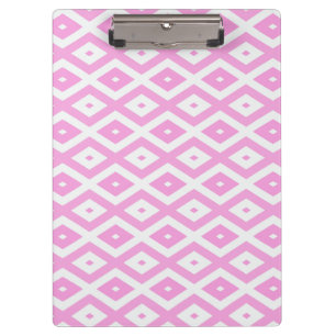 Porte-bloc Motif en diamant rose et blanc