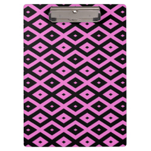 Porte-bloc Motif en diamant rose et noir