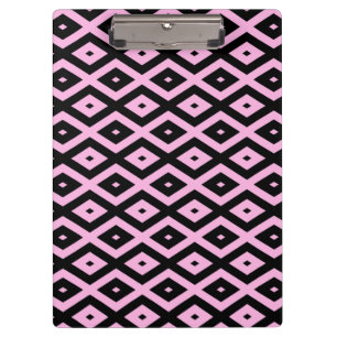 Porte-bloc Motif en diamant rose pâle et noir