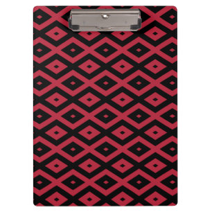 Porte-bloc Motif en diamant rouge et noir