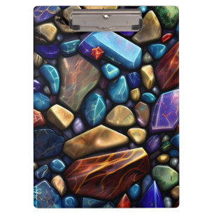 Porte-bloc Motif en mosaïque de pierre colorée