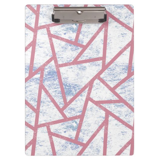 Porte-bloc Motif en mosaïque rose et bleu (Devant)