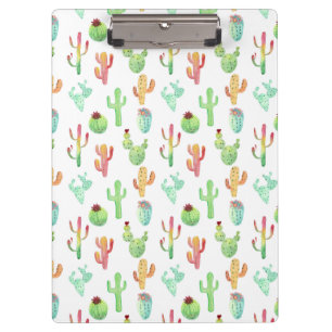 Porte-bloc Motif en pastel d'aquarelle de cactus