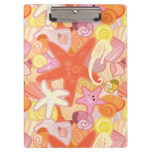 Porte-bloc Motif en pastel de créature de mer (Devant)