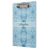 Porte-bloc Motif en plumes bleues et blanches, personnalisabl (Gauche)