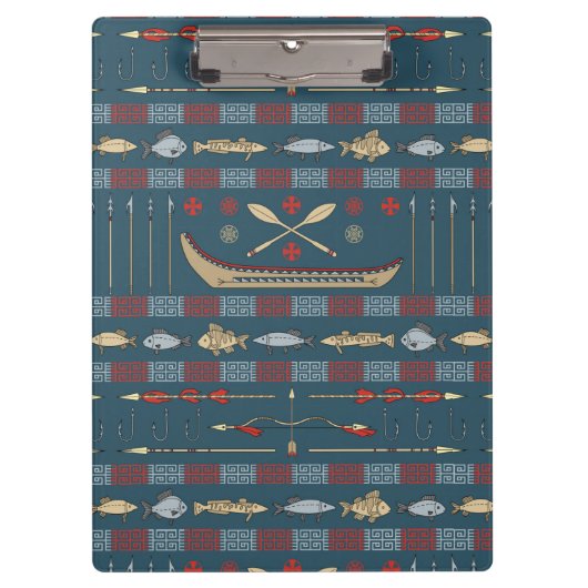 Porte-bloc Motif ethnique de pêche (Devant)