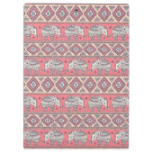 Porte-bloc Motif ethnique rose d'éléphant (Dos)