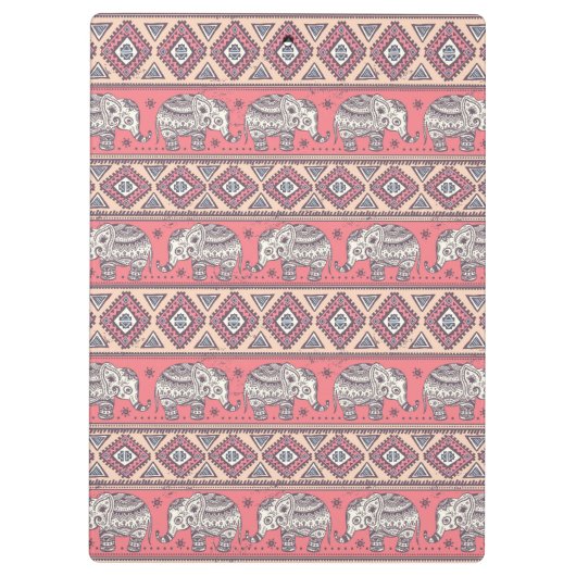 Porte-bloc Motif ethnique rose d'éléphant (Dos)