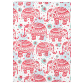 Porte-bloc Motif ethnique rouge d'éléphant (Dos)