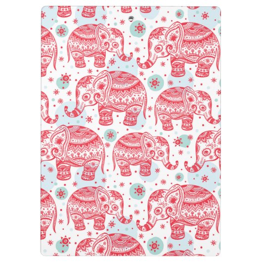 Porte-bloc Motif ethnique rouge d'éléphant (Dos)