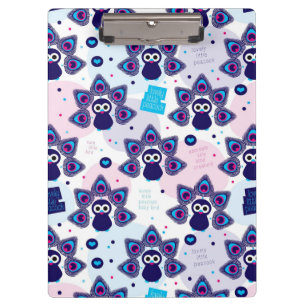 Porte-bloc motif exotique de paon de l'Inde