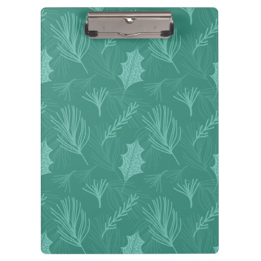 Porte-bloc Motif feuille de pin vert (Devant)