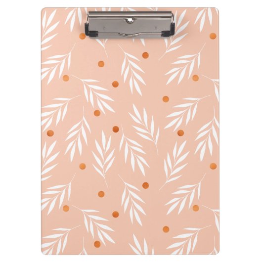 Porte-bloc Motif Feuille moderne Apricot rose (Devant)