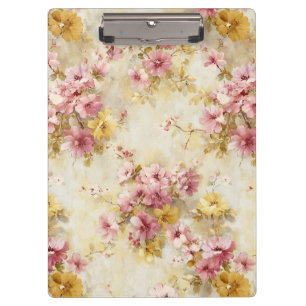 Porte-bloc Motif floral à l'aquarelle vintage