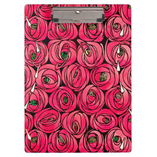 Porte-bloc Motif floral Art Nouveau de rose Rennie Mackintosh