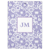 Porte-bloc Motif floral avec initiales (Dos)