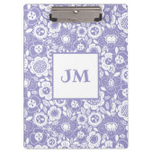 Porte-bloc Motif floral avec initiales (Devant)
