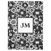 Porte-bloc Motif floral avec initiales (Dos)