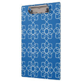 Porte-bloc Motif floral blanc moderne sur le bleu (Gauche)