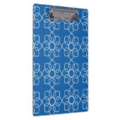Porte-bloc Motif floral blanc moderne sur le bleu (Swatch)