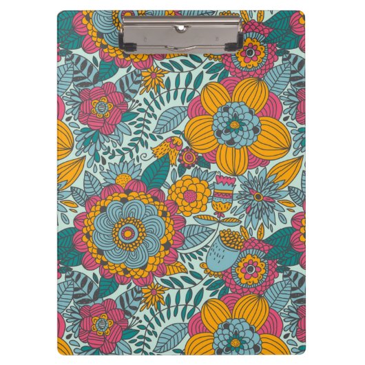 Porte-bloc Motif floral coloré (Devant)