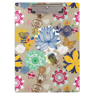 Porte-bloc Motif floral dans le rétro style 3