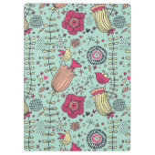 Porte-bloc Motif floral de bande dessinée avec des oiseaux (Dos)