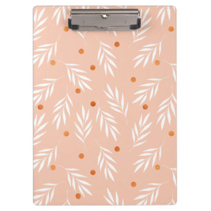 Porte-bloc Motif floral de feuille de rose moderne d'abricot