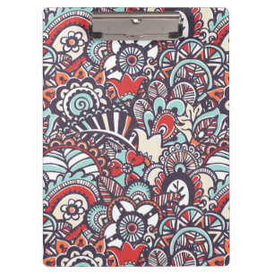Porte-bloc Motif floral de griffonnage de Paisley