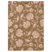 Porte-bloc Motif floral de rose et de brun (Dos)