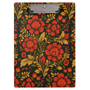 Porte-bloc Motif floral décoratif national slave