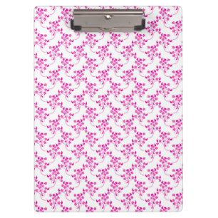 Porte-bloc Motif floral doux rose vif sur blanc