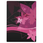 Porte-bloc Motif floral magenta (Dos)