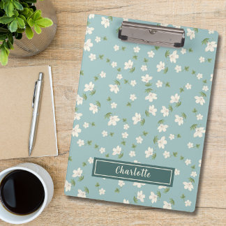 Porte-bloc Motif floral petit géranium à l'aquarelle vintage