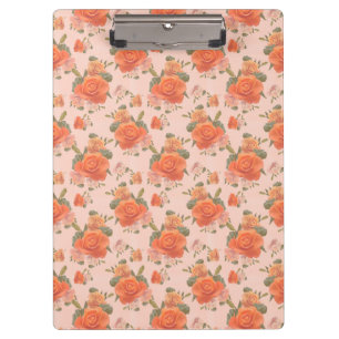 Porte-bloc motif floral rose orange rose mariage printemps