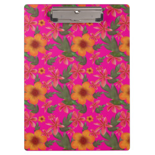 Porte-bloc Motif floral sans couture Fleurs rouges Botanique 