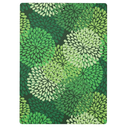 Porte-bloc Motif floral vert (Dos)