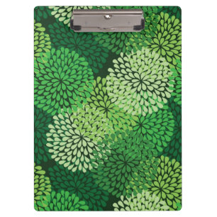 Porte-bloc Motif floral vert