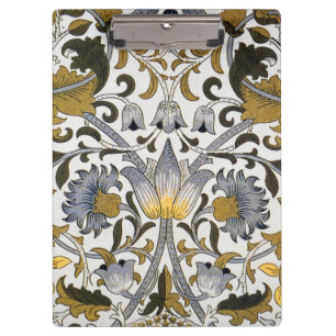 Porte-bloc Motif floral William Morris Lodden : bleu or