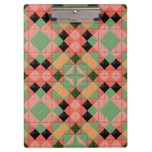 Porte-bloc Motif Géométrique Coloré Avec Carré Symétrique