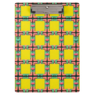 Porte-bloc Motif Géométrique Coloré Avec Dessin Symétrique