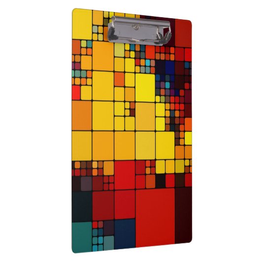 Porte-bloc Motif géométrique d'arc-en-ciel vibrant abstrait (Swatch)