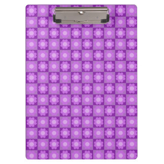 Porte-bloc Motif géométrique floral violet