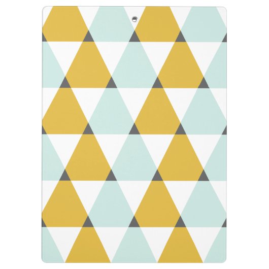 Porte-bloc Motif géométrique moderne Mint Jaune Triangles (Dos)