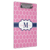 Porte-bloc Motif géométrique rose et marine (Swatch)