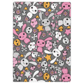 Porte-bloc motif gris de kawaii (Dos)