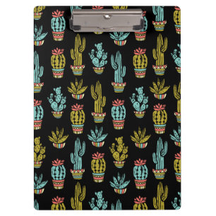 Porte-bloc Motif grunge foncé de cactus